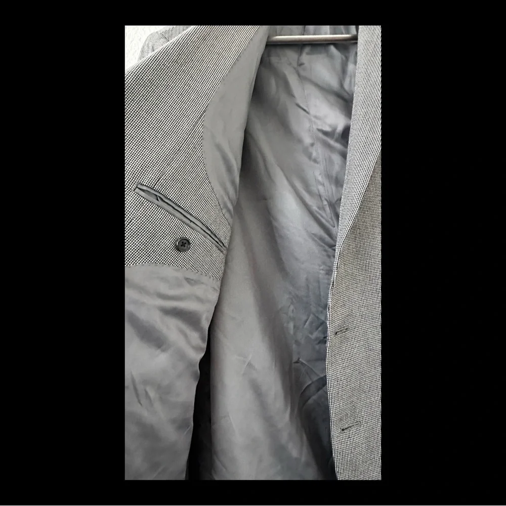 Men's Lauren Ralph Lauren Gray Houndstooth Blazer Jacket 46 R‎